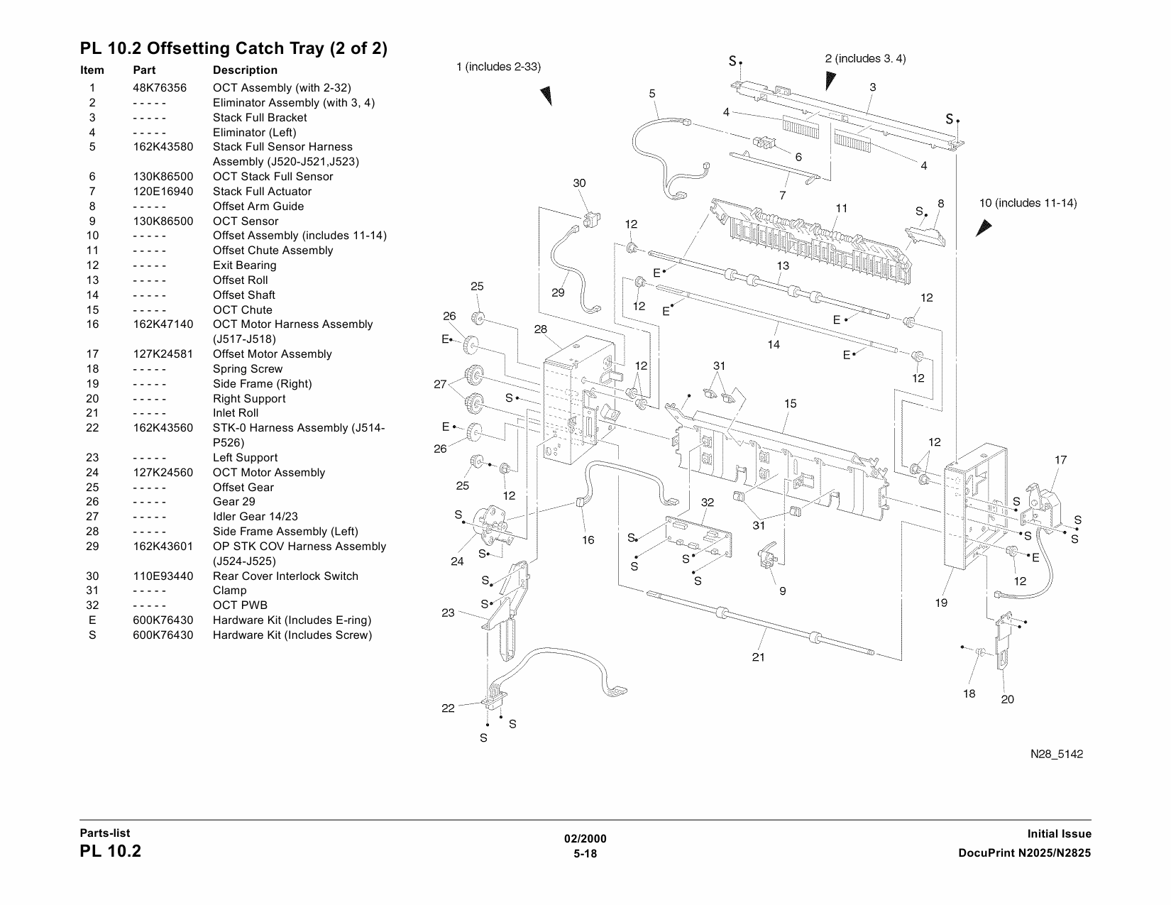 Xerox DocuPrint N2025 N2825 Parts List Manual-4